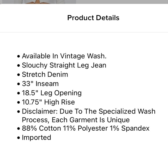 Be Authentic Slouchy Stretch Straight
Leg Jeans - Vintage Wash - Picture 5 of 6